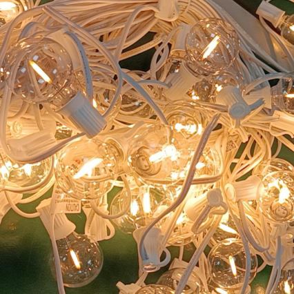 Brilagi - LED Väli dekoratiivne kett GARLAND 25xE12 20m valge IP44 soe valge