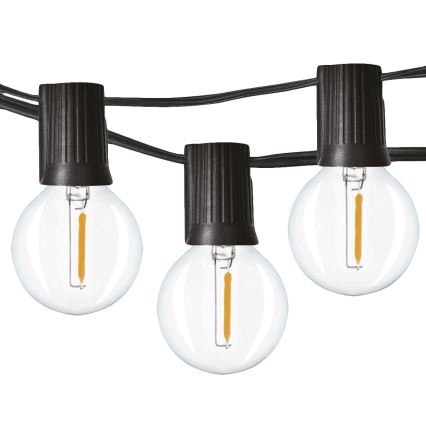 Brilagi - LED Väli dekoratiivne valguskett GARLAND 25xE12 20m IP44 külm valge