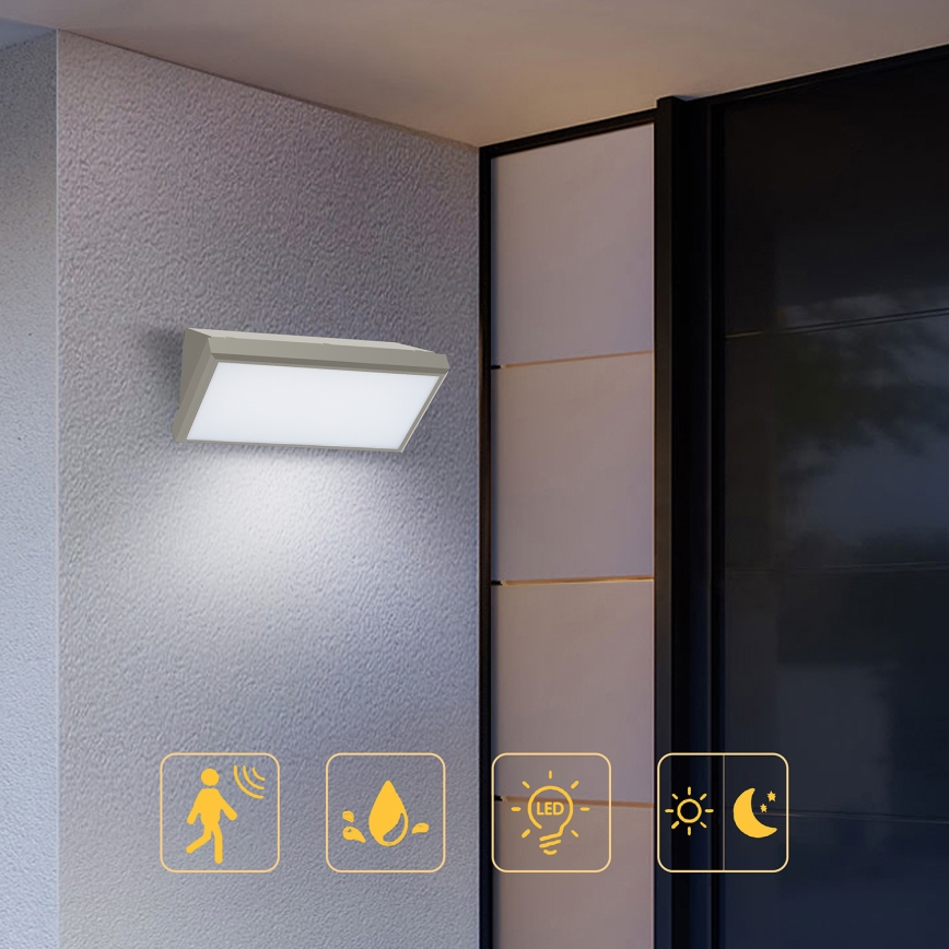 Brilagi - LED Väli seinavalgusti koos anduriga TRIANGLE LED/20W/230V hall IP65