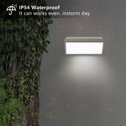 Brilagi - LED Väli seinavalgusti koos anduriga TRIANGLE LED/20W/230V hall IP65