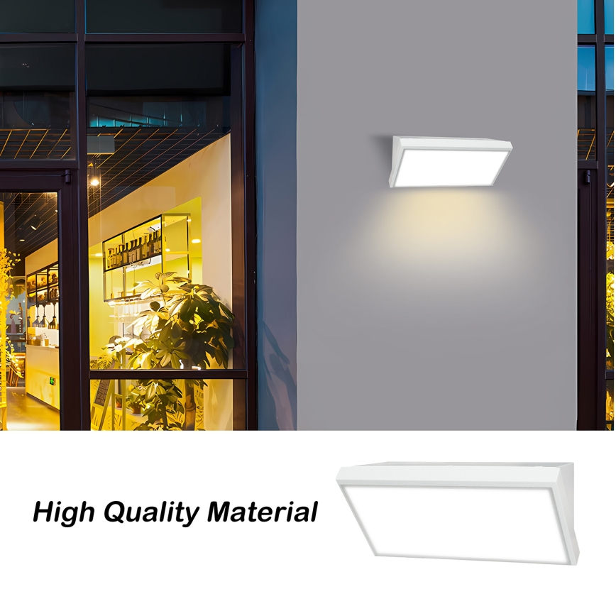 Brilagi - LED Väli seinavalgusti koos anduriga TRIANGLE LED/20W/230V valge IP65