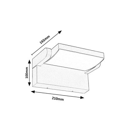Brilagi - LED Väli seinavalgusti ANKLE LED/18W/230V 4000K IP65 antratsiit