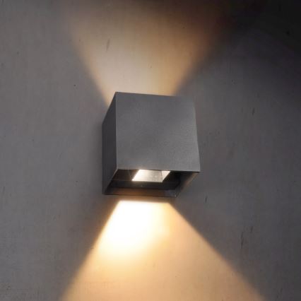 Brilagi - LED Väli seinavalgusti CUBE LED/6W/230V antratsiit IP54
