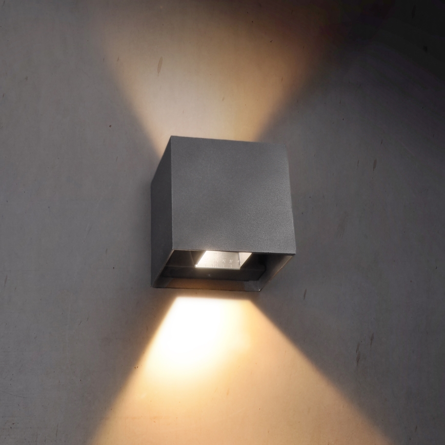 Brilagi - LED Väli seinavalgusti CUBE LED/6W/230V antratsiit IP54