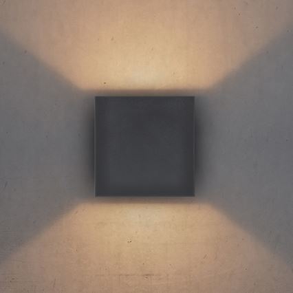 Brilagi - LED Väli seinavalgusti CUBE LED/6W/230V antratsiit IP54