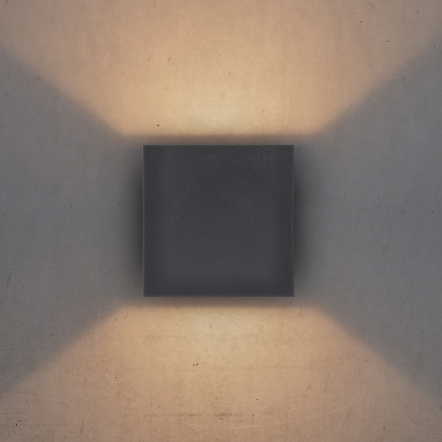 Brilagi - LED Väli seinavalgusti CUBE LED/6W/230V antratsiit IP54