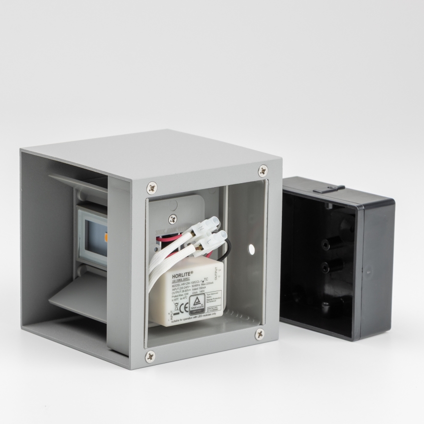 Brilagi - LED Väli seinavalgusti CUBE LED/6W/230V hall IP54