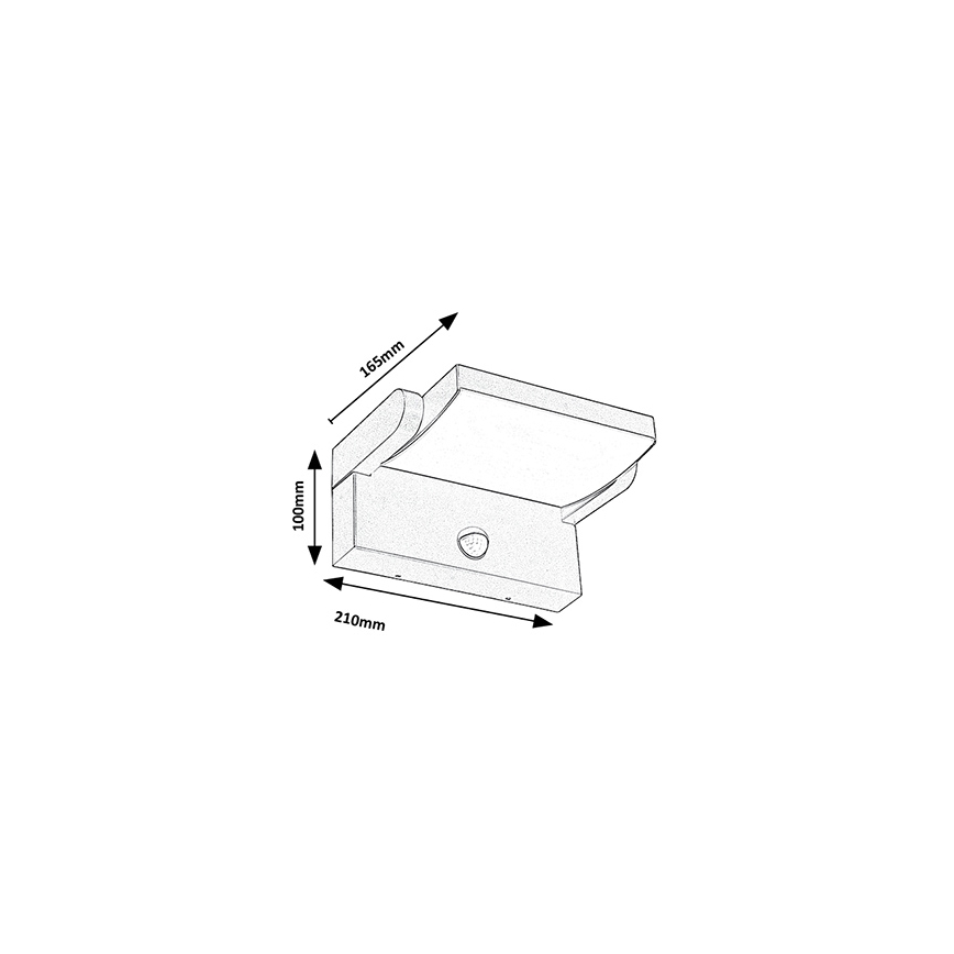 Brilagi - LED Väli seinavalgusti koos anduriga ANKLE LED/18W/230V 4000K IP65 antratsiit