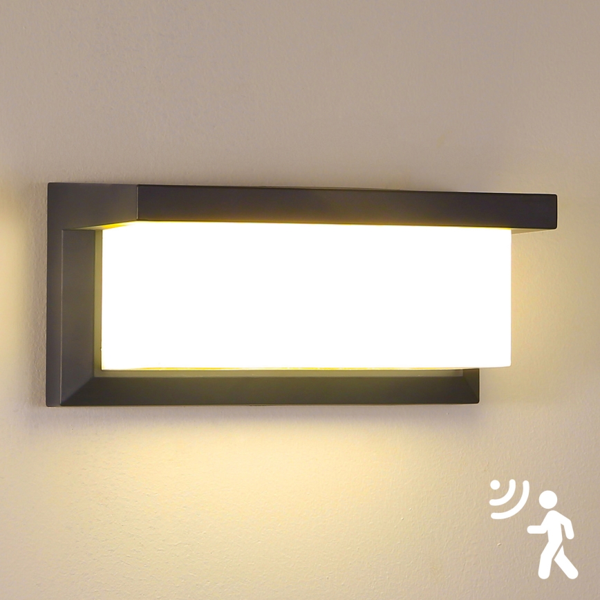 Brilagi - LED Väli seinavalgusti koos anduriga BRICKY LED/12W/230V antratsiit IP54