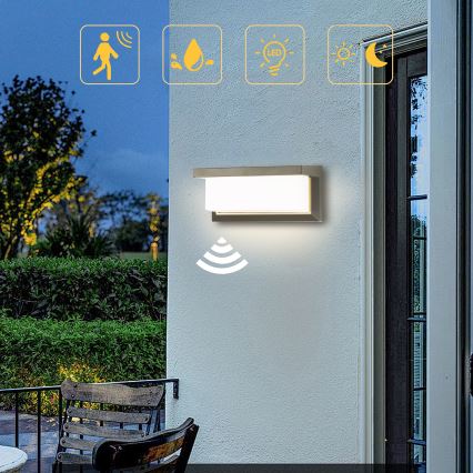 Brilagi - LED Väli seinavalgusti koos anduriga BRICKY LED/12W/230V hall IP54