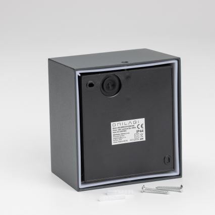 Brilagi - LED Väli seinavalgusti koos anduriga TERNI LED/12W/230V antratsiit IP44