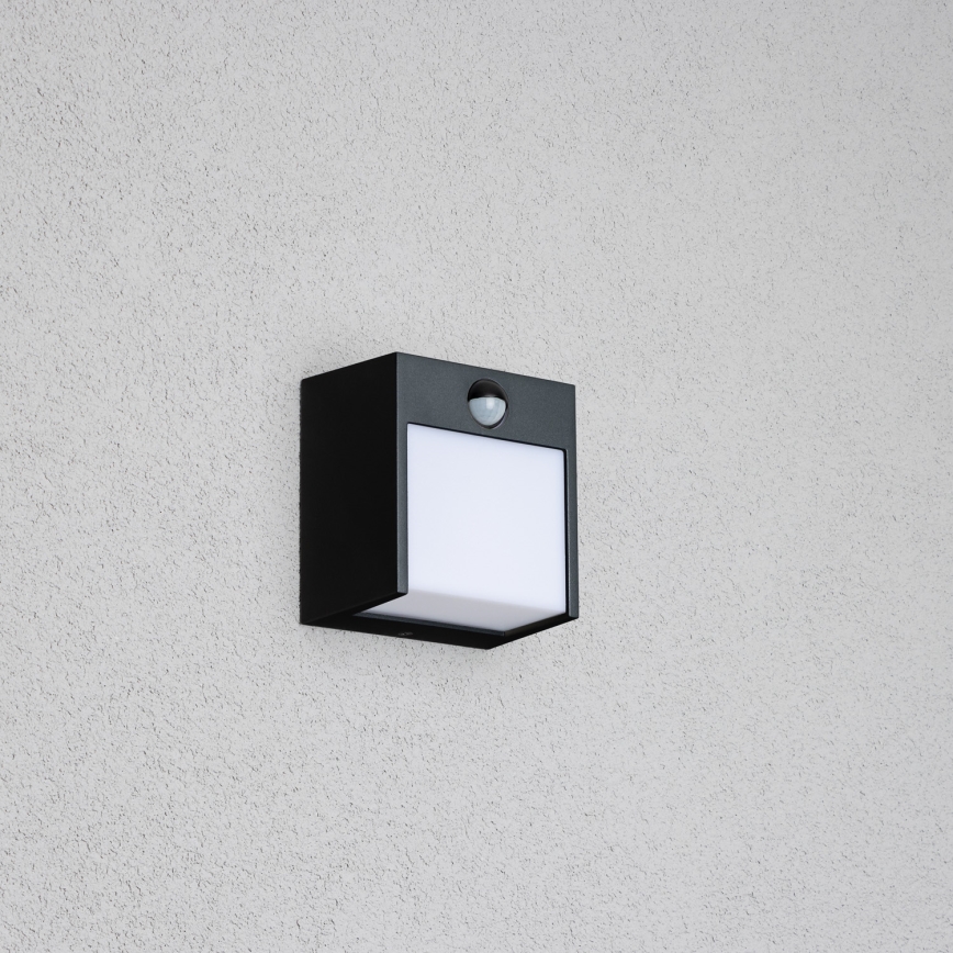 Brilagi - LED Väli seinavalgusti koos anduriga TERNI LED/12W/230V must IP44
