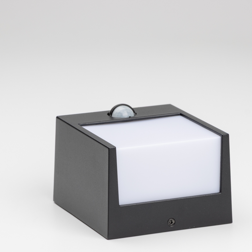 Brilagi - LED Väli seinavalgusti koos anduriga TERNI LED/12W/230V must IP44