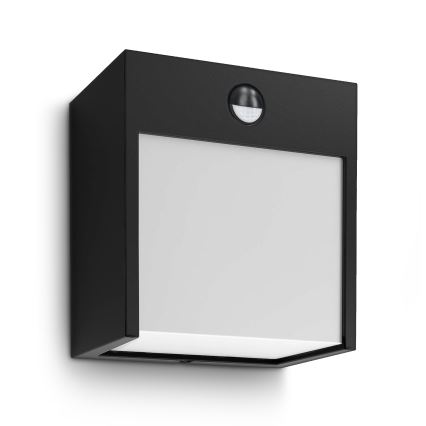 Brilagi - LED Väli seinavalgusti koos anduriga TERNI LED/12W/230V must IP44