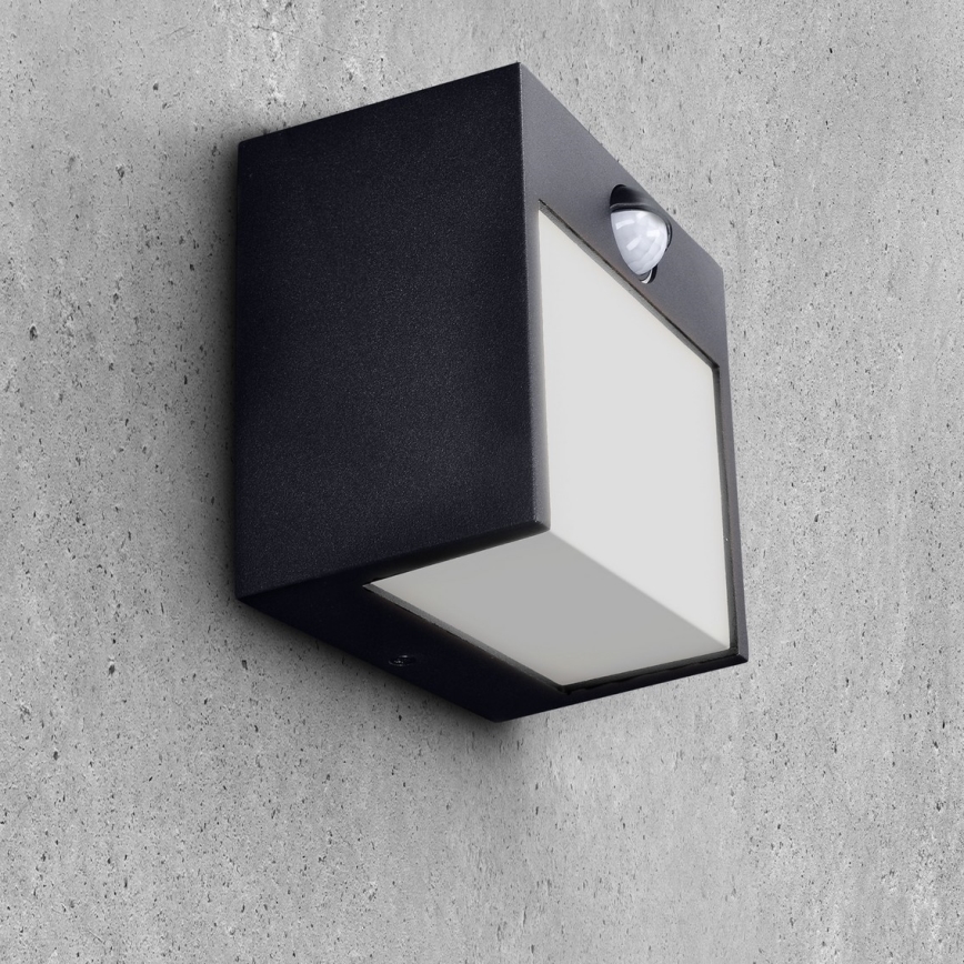 Brilagi - LED Väli seinavalgusti koos anduriga TERNI LED/12W/230V must IP44