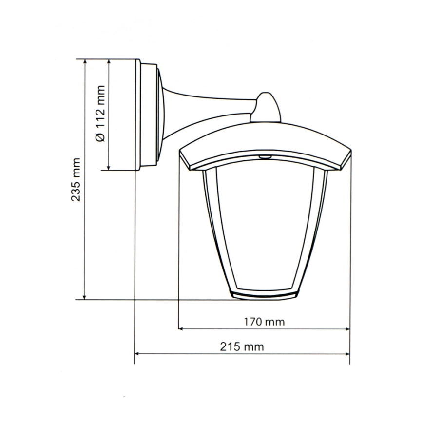 Brilagi - LED Väli seinavalgusti LUNA 1xE27/60W/230V IP44