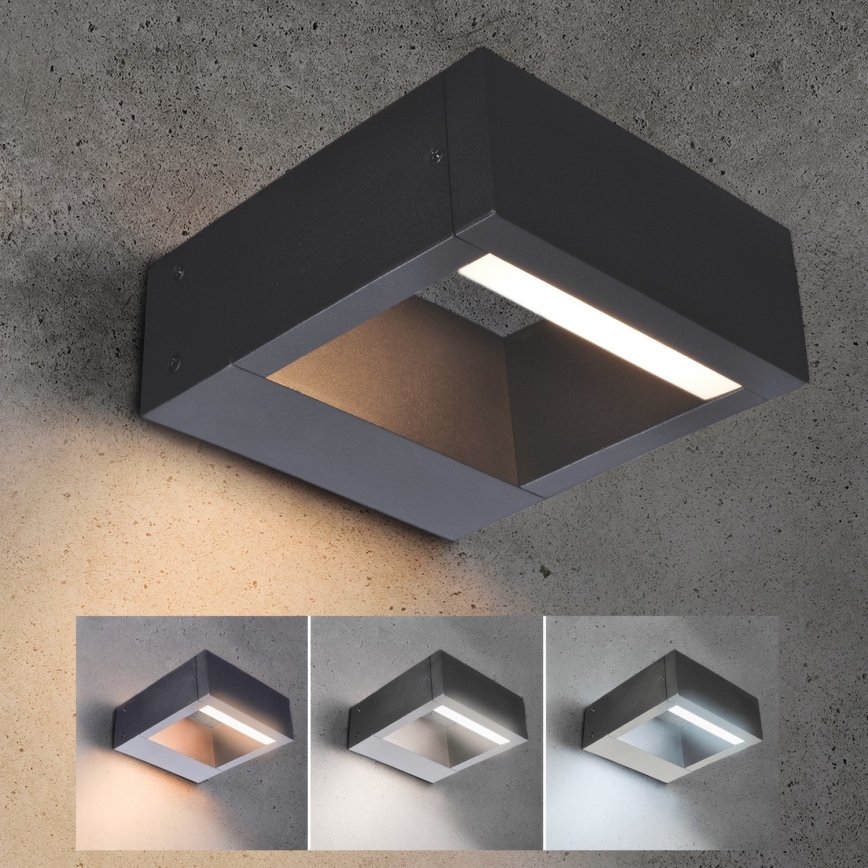 Brilagi - LED Väli seinavalgusti RAGUSA LED/7W/230V 3000/4000/6000K antratsiit IP54