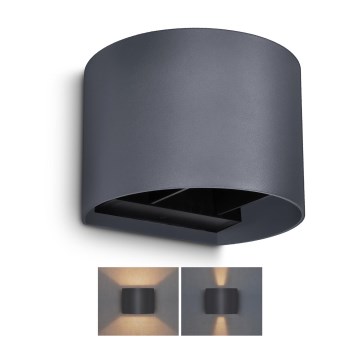 Brilagi - LED Väli seinavalgusti RONDO LED/6W/230V antratsiit IP54