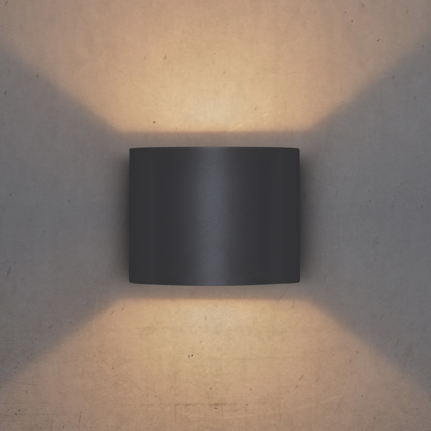 Brilagi - LED Väli seinavalgusti RONDO LED/6W/230V antratsiit IP54