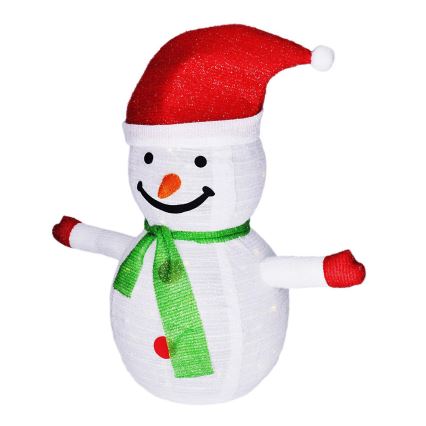 Brilagi - LED-välijõulukaunistus 40xLED/3xAA IP44 lumememm