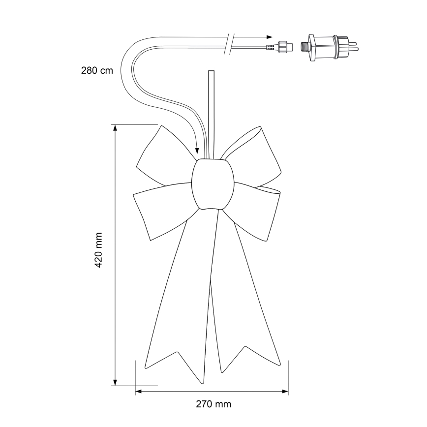 BRILAGI - LED välijõulukaunistus LED/3,3W/230V IP44 kuldne vibu