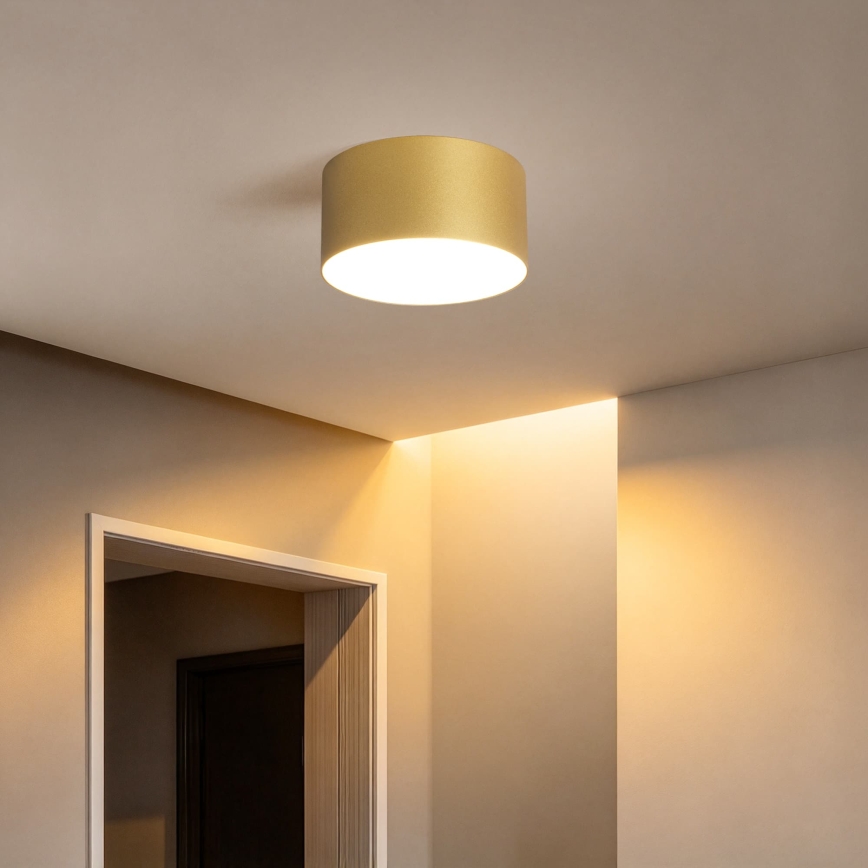 BRILAGI - LED välislaelamp FORIS LED/14W/230V läbimõõt 12 cm kuldne IP44