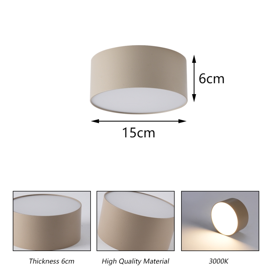 BRILAGI - LED Välitingimustele mõeldud laevalgusti FORIS LED/20W/230V Ø 15 cm beež IP44