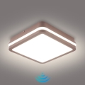 Brilagi - LED välilaevalgusti anduriga BENE LED/18W/230V 21,5x21,5 cm pruun IP54
