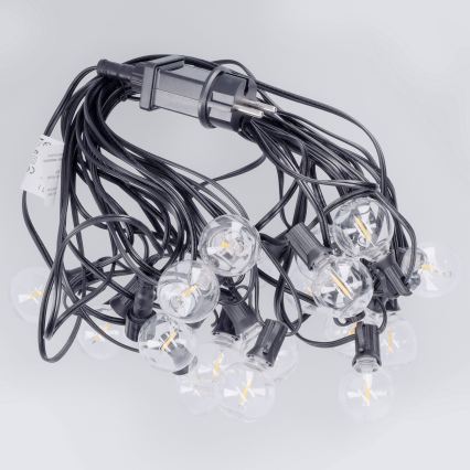 BRILAGI - LED välitingimustesse mõeldud dekoratiivne valguskett GIRLANDA 18xE12/0,6W/230V 13m must IP44 soe valge