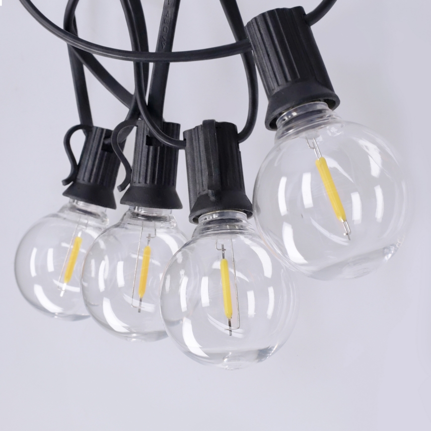 BRILAGI - LED välitingimustesse mõeldud dekoratiivne valguskett GIRLANDA 18xE12/0,6W/230V 13m must IP44 soe valge