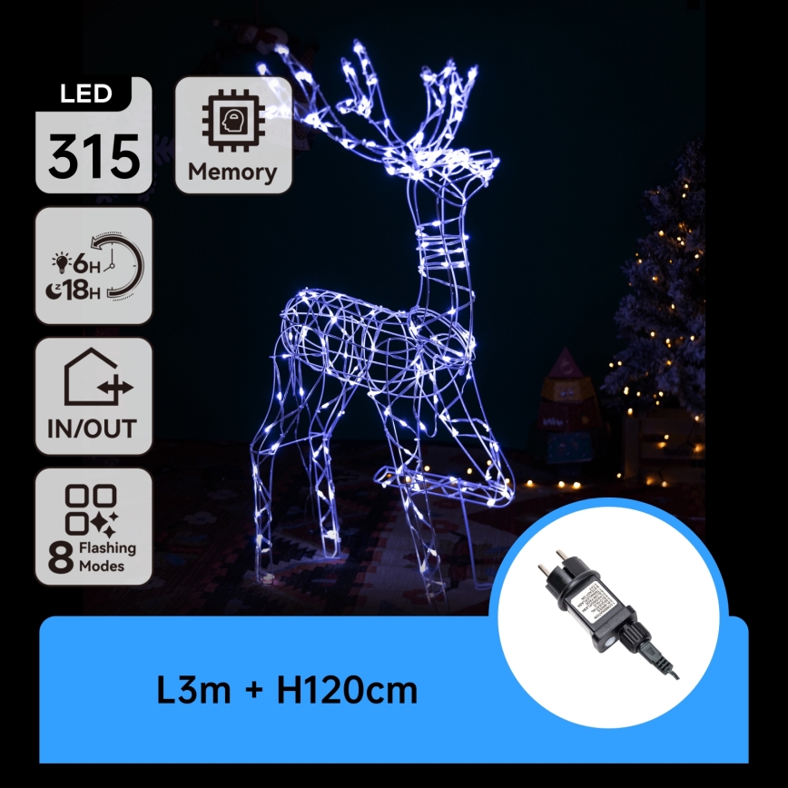 BRILAGI - LED väline jõulukaunistus LED/3,6W/31/230V 6500K 120 cm IP44 jõulupõder