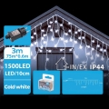BRILAGI - LED väline jõulukett 1500xLED/12W/8 funktsiooni 78x0,6m IP44 külmvalge