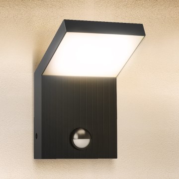 Brilagi - LED väline seinavalgusti liikumisanduriga RIANO LED/8W/230V antratsiit IP65