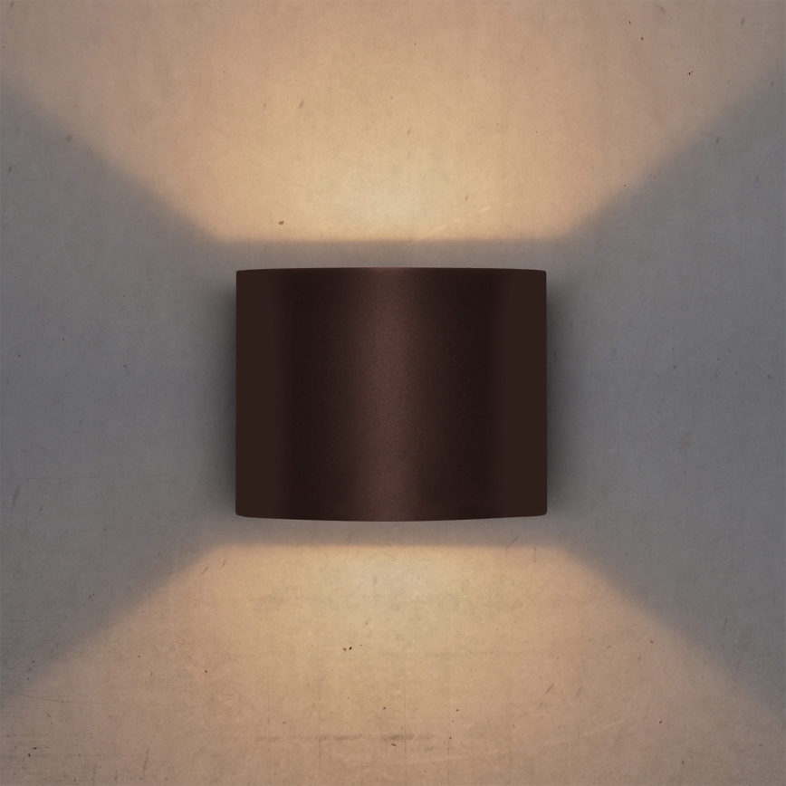 Brilagi - LED väline seinavalgusti RONDO LED/6W/230V pruun IP54