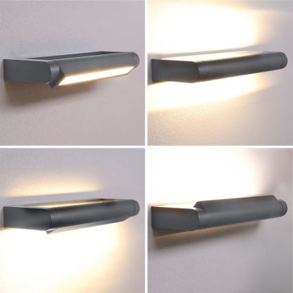 Brilagi - SALERNO LED välisseinavalgusti 12W/230V, 35,5 cm, antratsiit, IP65