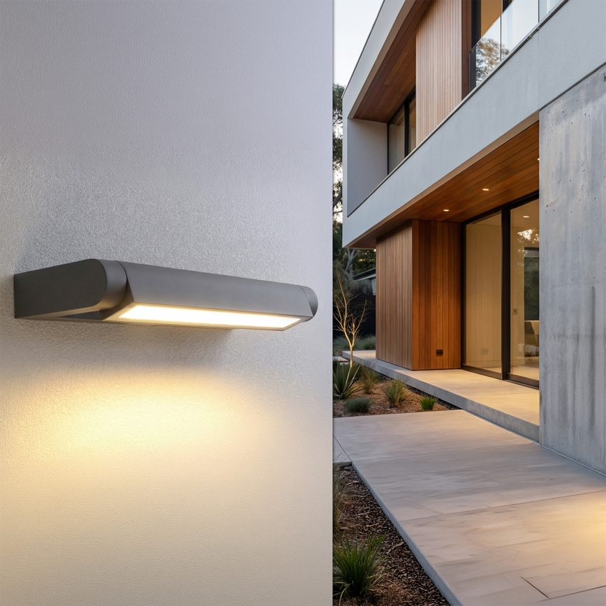 Brilagi - SALERNO LED välisseinavalgusti 12W/230V, 35,5 cm, antratsiit, IP65