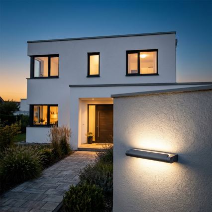 Brilagi - SALERNO LED välisseinavalgusti 12W/230V, 35,5 cm, antratsiit, IP65
