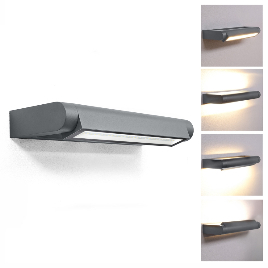 Brilagi - SALERNO LED välisseinavalgusti 12W/230V, 35,5 cm, antratsiit, IP65