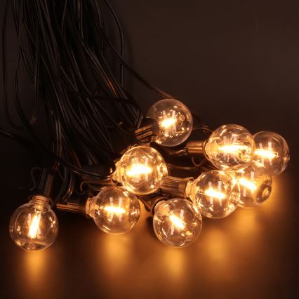 Brilagi - LED välistingimustes dekoratiivne valguskett GIRLANDA 25xE12/0,6W/230V 20m must IP44 soe valge + kaugjuhtimispult