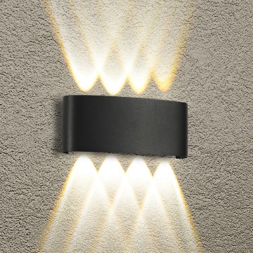 Brilagi - LED väliseinavalgusti FLAREBOX LED/8W/230V, must, IP65