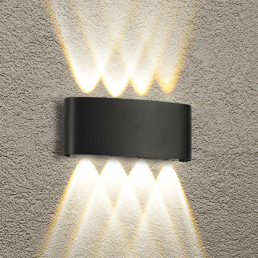 Brilagi - LED väliseinavalgusti FLAREBOX LED/8W/230V, must, IP65