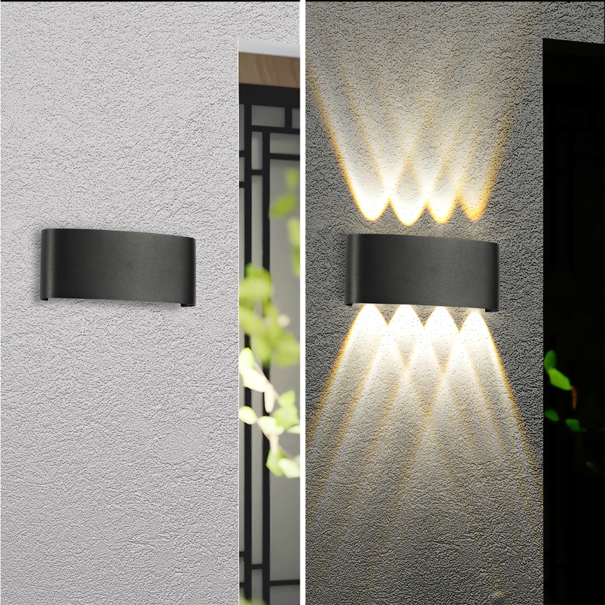 Brilagi - LED väliseinavalgusti FLAREBOX LED/8W/230V, must, IP65