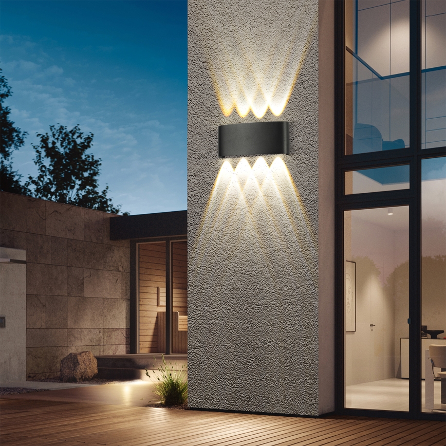 Brilagi - LED väliseinavalgusti FLAREBOX LED/8W/230V, must, IP65