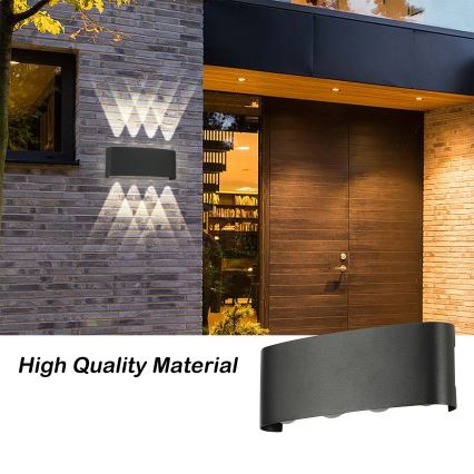 Brilagi - LED väliseinavalgusti FLAREBOX LED/8W/230V, must, IP65