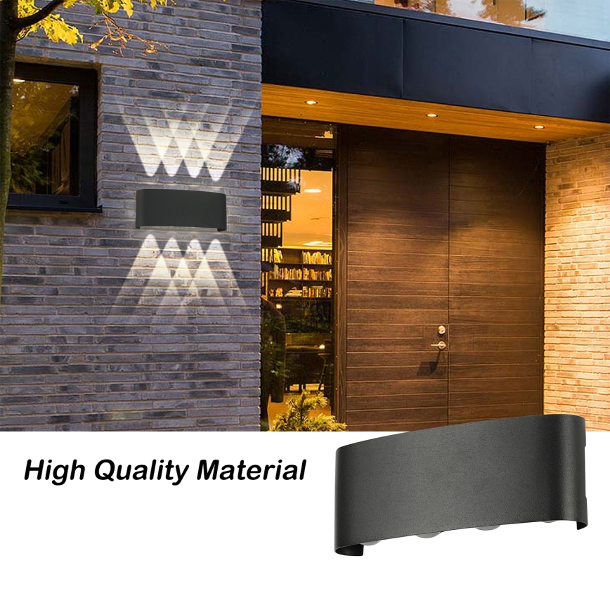 Brilagi - LED väliseinavalgusti FLAREBOX LED/8W/230V, must, IP65