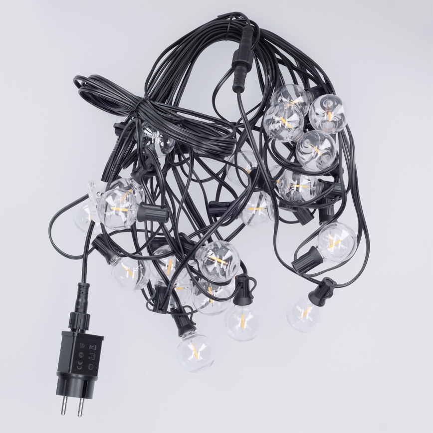 BRILAGI - LED väljas kasutatav dekoratiivne valguskett GIRLANDA 25xE12/0,36W/24V 20m must IP44 soe valge