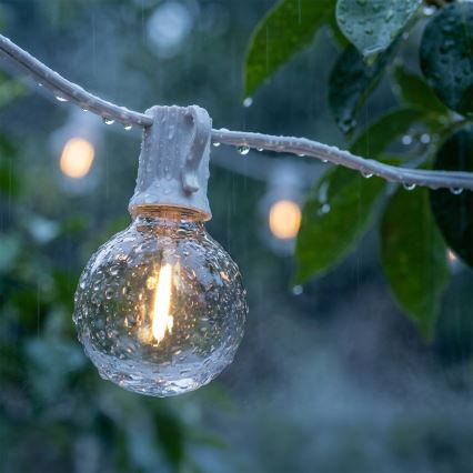 Brilagi - LED välistingimustes kasutatav dekoratiivne valgusrida GIRLANDA 25xE12/0,8W/230V 20m valge IP44 soe valge