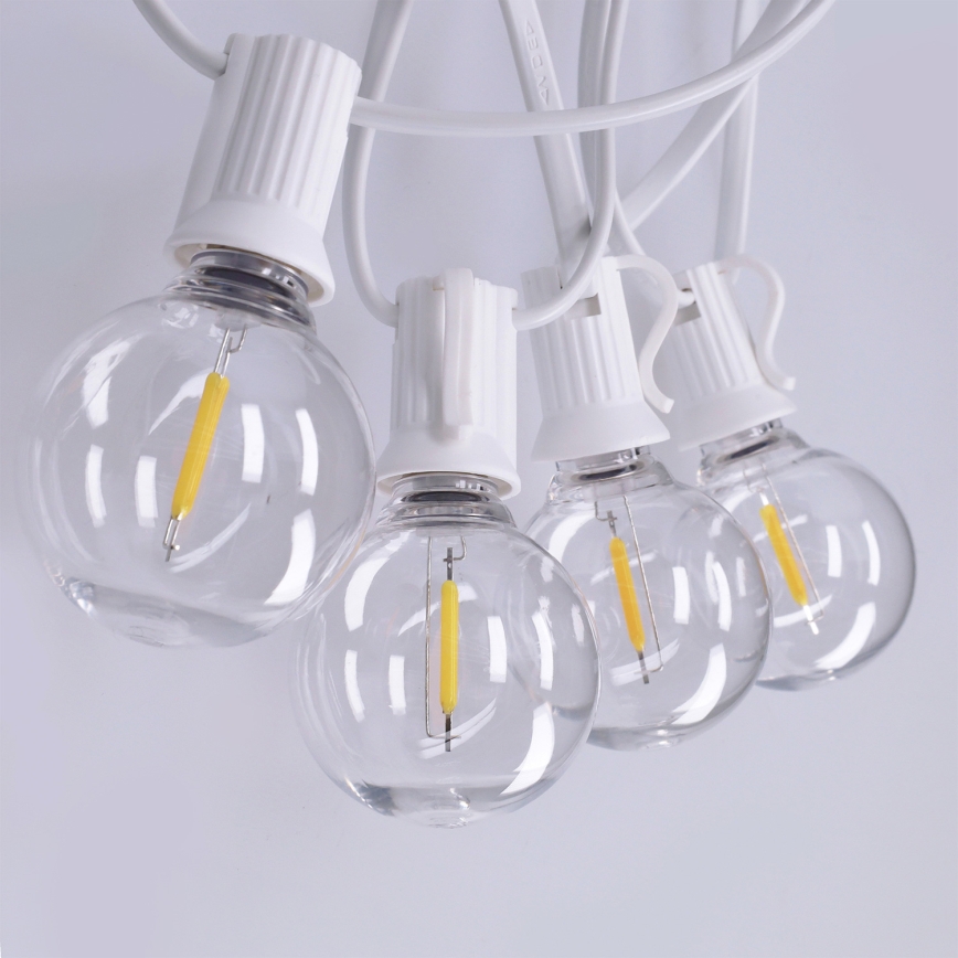 Brilagi - LED välistingimustes kasutatav dekoratiivne valgusrida GIRLANDA 25xE12/0,8W/230V 20m valge IP44 soe valge