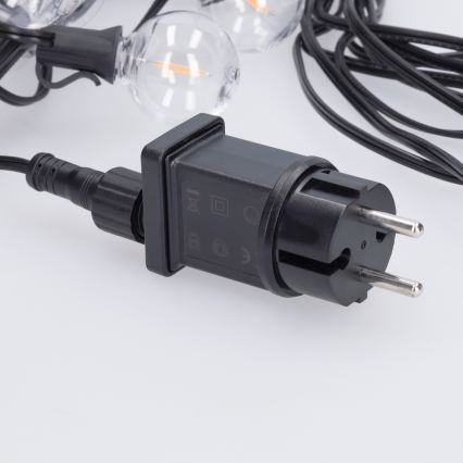 Brilagi - LED väljas kasutatav dekoratiivne valguskett GIRLANDA 10xE12/0,6W/230V 8m must IP44 soe valge