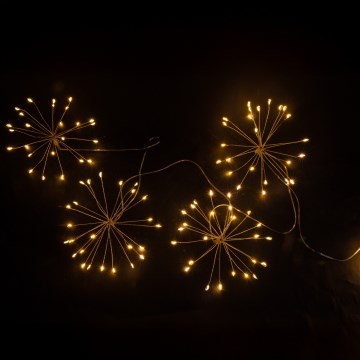 Brilagi - LED-välisjõulukett 150xLED 5m IP44 soe valge, ilutulestiku efekt